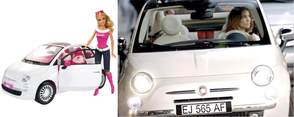 fiat 500 barbie blanche