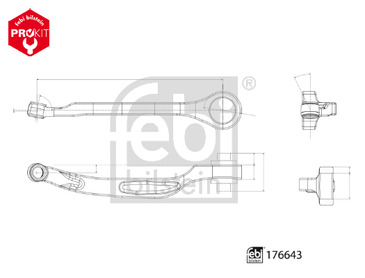 Triangle et bras de suspension FEBI BILSTEIN 176643