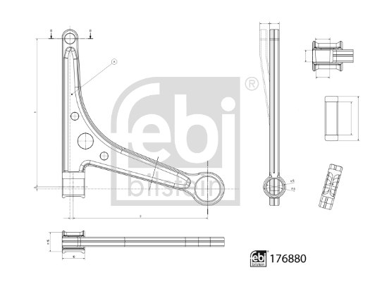 Triangle et bras de suspension FEBI BILSTEIN 176880