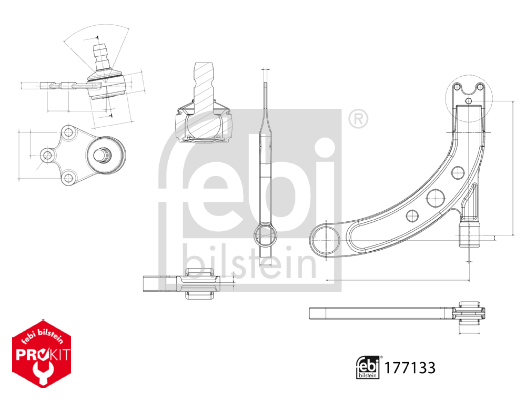 Triangle et bras de suspension FEBI BILSTEIN 177133