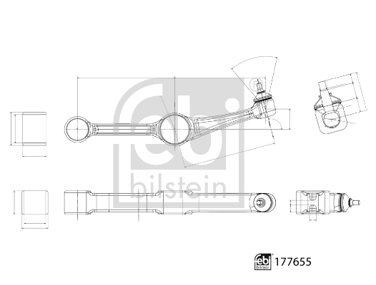 Triangle et bras de suspension FEBI BILSTEIN 177655