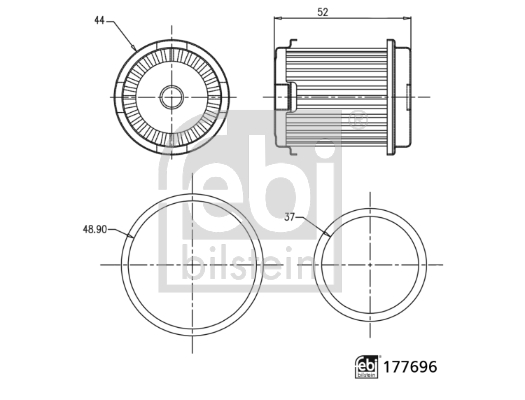 Filtre hydraulique pour boîte automatique FEBI BILSTEIN 177696