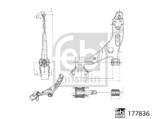 Triangle et bras de suspension FEBI BILSTEIN 177836