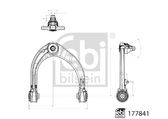 Triangle et bras de suspension FEBI BILSTEIN 177841