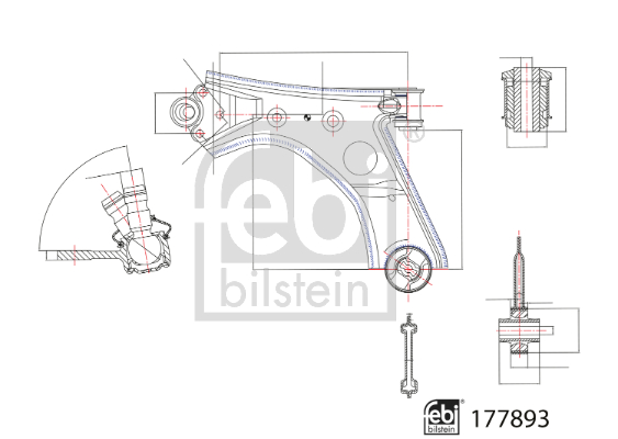 Triangle et bras de suspension FEBI BILSTEIN 177893