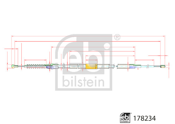 Câble de frein à main FEBI BILSTEIN 178234