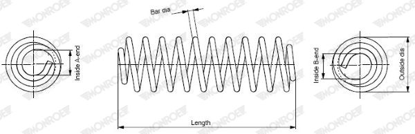 Ressort de suspension MONROE SP3833