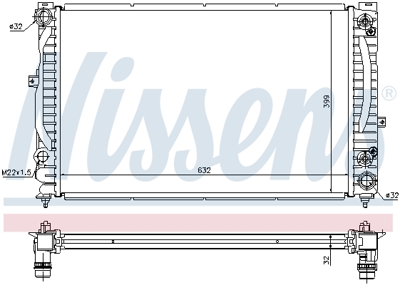 Radiateur refroidissement moteur NISSENS 60228A