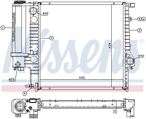 Radiateur refroidissement moteur NISSENS 690178