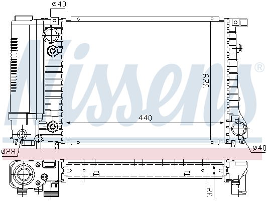 Radiateur refroidissement moteur NISSENS 60703A