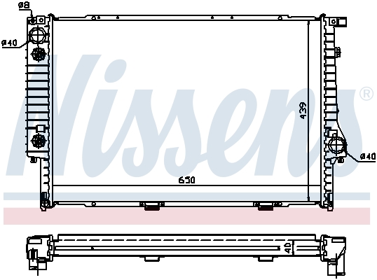 Radiateur refroidissement moteur NISSENS 60748A