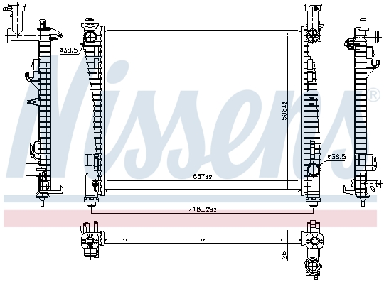 Radiateur refroidissement moteur NISSENS 61033