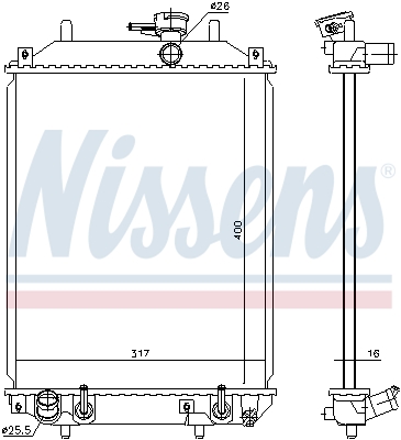 Radiateur refroidissement moteur NISSENS 61739