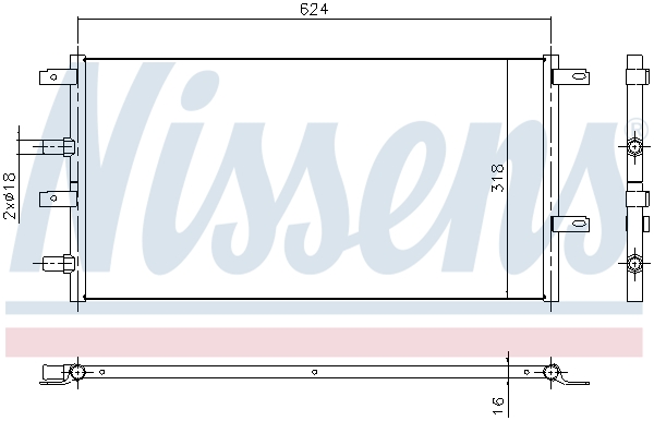 Radiateur refroidissement moteur NISSENS 61966