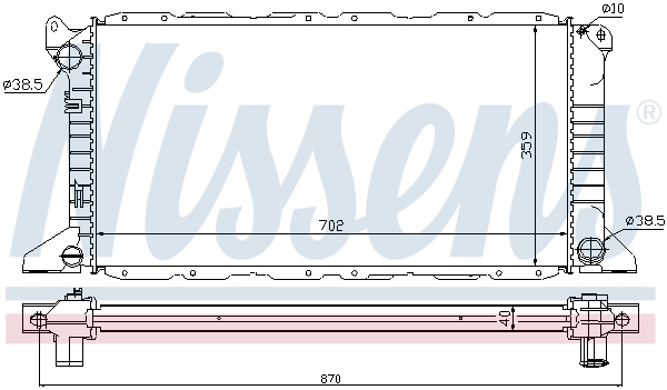 Radiateur refroidissement moteur NISSENS 62057A