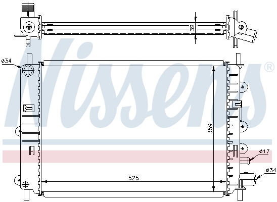 Radiateur refroidissement moteur NISSENS 694365