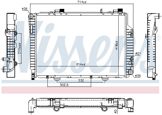 Radiateur refroidissement moteur NISSENS 62618