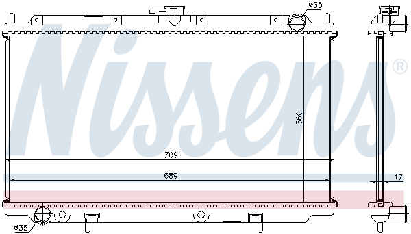 Radiateur refroidissement moteur NISSENS 62927A