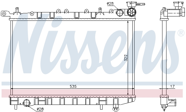 Radiateur refroidissement moteur NISSENS 62949