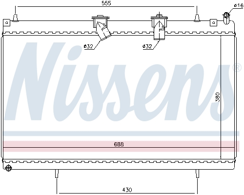 Radiateur refroidissement moteur NISSENS 636003