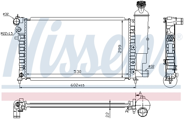 Radiateur refroidissement moteur NISSENS 63745A