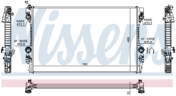 Radiateur refroidissement moteur NISSENS 63779