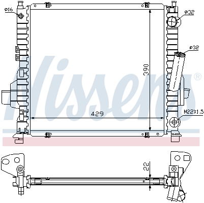 Radiateur refroidissement moteur NISSENS 693373