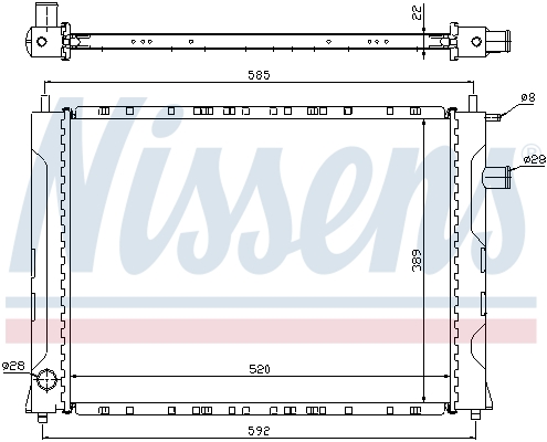 Radiateur refroidissement moteur NISSENS 695096