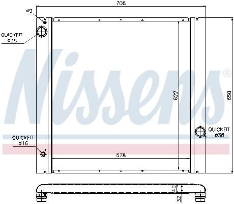 Radiateur refroidissement moteur NISSENS 64314