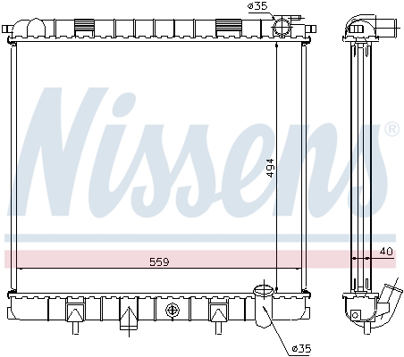 Radiateur refroidissement moteur NISSENS 64319A