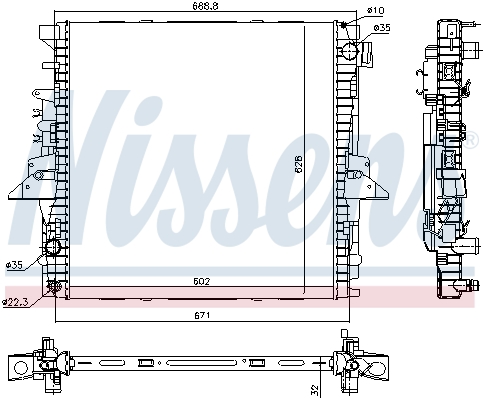 Radiateur refroidissement moteur NISSENS 64333