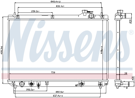 Radiateur refroidissement moteur NISSENS 64659