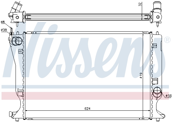 Radiateur refroidissement moteur NISSENS 64666A