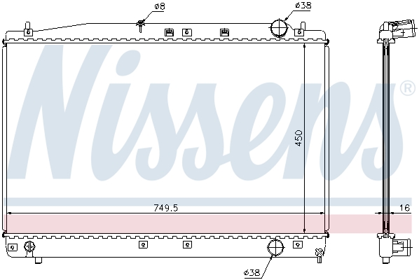 Radiateur refroidissement moteur NISSENS 646802