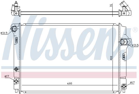 Radiateur refroidissement moteur NISSENS 646873