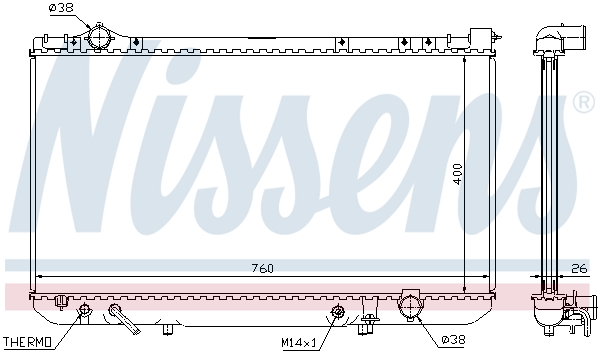 Radiateur refroidissement moteur NISSENS 64756