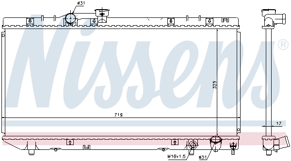 Radiateur refroidissement moteur NISSENS 64775