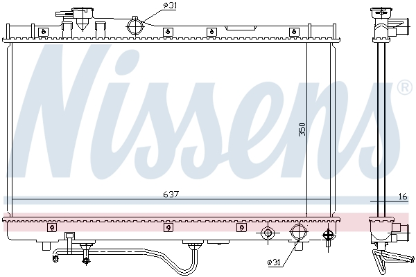 Radiateur refroidissement moteur NISSENS 647771