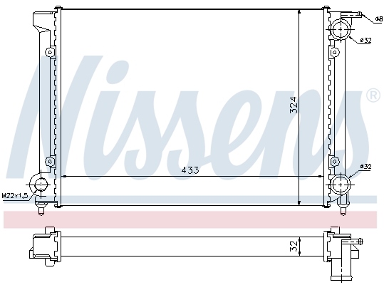 Radiateur refroidissement moteur NISSENS 699406