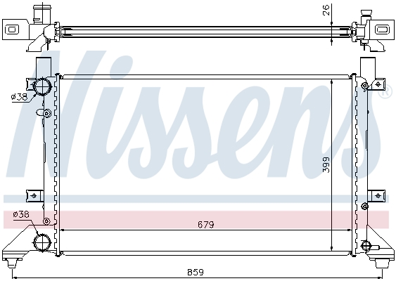 Radiateur refroidissement moteur NISSENS 65231A