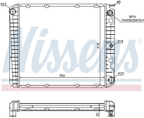 Radiateur refroidissement moteur NISSENS 65525A