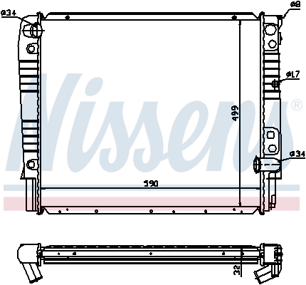 Radiateur refroidissement moteur NISSENS 65528A