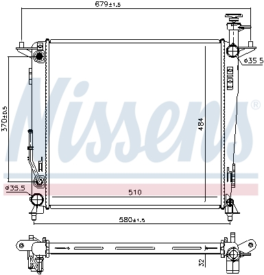 Radiateur refroidissement moteur NISSENS 666223