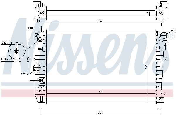 Radiateur refroidissement moteur NISSENS 695976