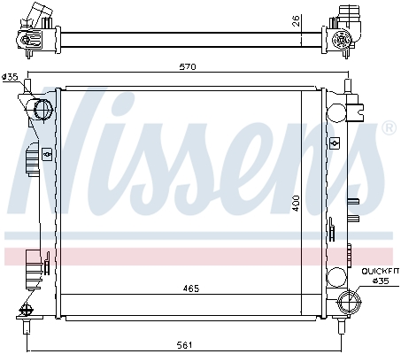 Radiateur refroidissement moteur NISSENS 675007