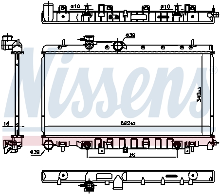 Radiateur refroidissement moteur NISSENS 67711