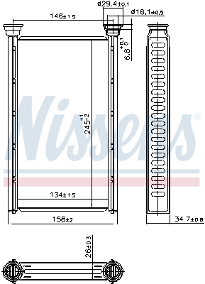 Radiateur de chauffage NISSENS 707209