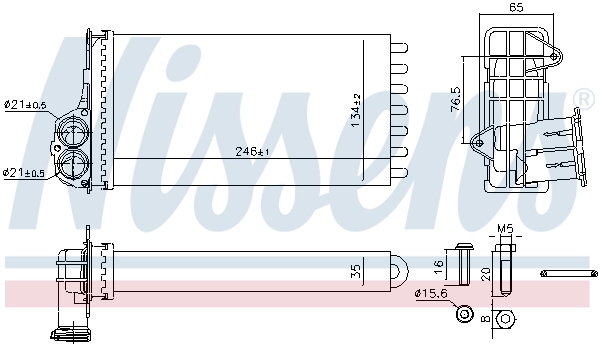 Radiateur de chauffage NISSENS 707268