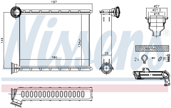 Radiateur de chauffage NISSENS 73345