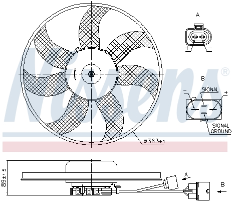 Ventilateur de refroidissement du moteur NISSENS 850020